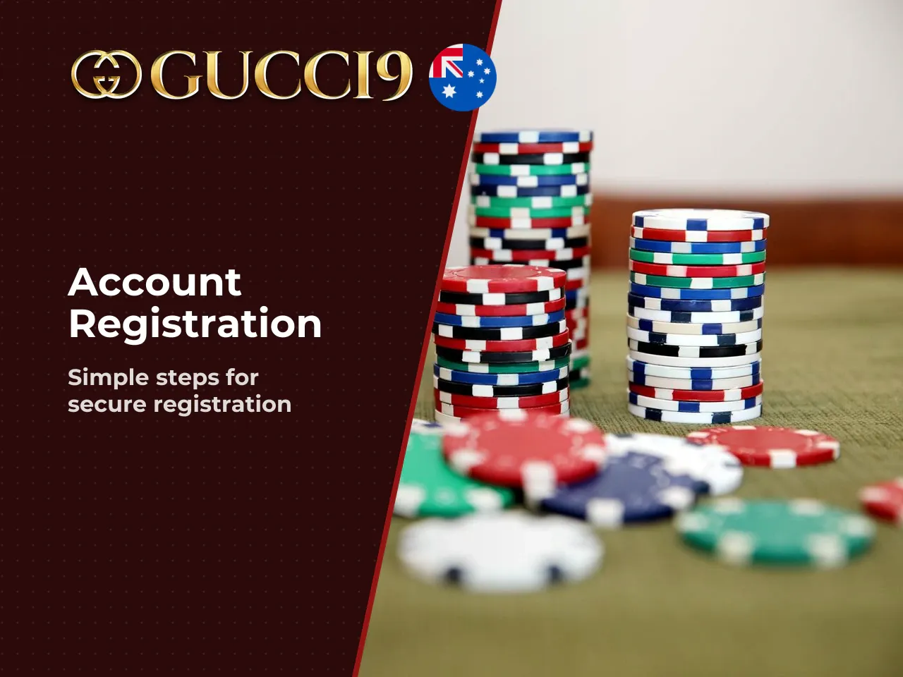 Step-by-step registration and first login. 1